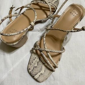 Snake print sandals
